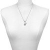 Silver Plated Capital Letter - Z - Pebble Disc - Silver Plated Twist Rope Bead Charm Dangle with Mini Year 2025 as a necklace pendant