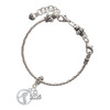 Field Hockey Player Silhouette in 1/2'' Disc - Silver Plated Twist Rope Bead Charm Dangle with Mini Year 2025 on a large hole bead bracelet Jewelry Ideas and Examples