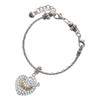 Two-tone Sisters Rock on Clear Crystal Heart - Silver Plated Twist Rope Bead Charm Dangle with Mini Year 2025 on a large hole bead bracelet Jewelry Ideas and Examples