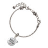 Silver Plated Half Marathon with Pink Crystal Roman Numeral - Silver Plated Twist Rope Bead Charm Dangle with Mini Year 2025 on a large hole bead bracelet Jewelry Ideas and Examples