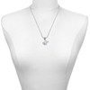Silver Plated Little Bird Initial - V - Silver Plated Twist Rope Bead Charm Dangle with Mini Year 2025 as a necklace pendant