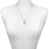 Silver Plated Little Bird Initial - X - Silver Plated Twist Rope Bead Charm Dangle with Mini Year 2025 as a necklace pendant