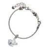 Silver Plated Little Bird Initial - Y - Silver Plated Twist Rope Bead Charm Dangle with Mini Year 2025 on a large hole bead bracelet Jewelry Ideas and Examples