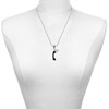 Silver Plated Black Telephone - Silver Plated Twist Rope Bead Charm Dangle with Mini Year 2025 as a necklace pendant