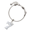 Silver Plated Large Lucky 7 - Silver Plated Twist Rope Bead Charm Dangle with Mini Year 2025 on a large hole bead bracelet Jewelry Ideas and Examples