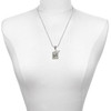 Silver Plated Pebble Border Initial - B - Silver Plated Twist Rope Bead Charm Dangle with Mini Year 2025 as a necklace pendant