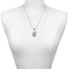 Silver Plated Pebble Border Initial - V - Silver Plated Twist Rope Bead Charm Dangle with Mini Year 2025 as a necklace pendant