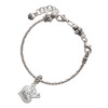 Silver Plated Small ''Sister'' Heart with Clear Crystal - Silver Plated Twist Rope Bead Charm Dangle with Mini Year 2025 on a large hole bead bracelet Jewelry Ideas and Examples