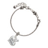 Silver Plated Large ''Godmother'' Heart with Clear Crystal - Silver Plated Twist Rope Bead Charm Dangle with Mini Year 2025 on a large hole bead bracelet Jewelry Ideas and Examples