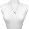 Silver Plated Mini Pink Flying Pig - Silver Plated Twist Rope Bead Charm Dangle with Mini Year 2025 as a necklace pendant
