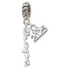 Silver Plated Small hope Script - Silver Plated Twist Rope Bead Charm Dangle with Mini Year 2025: Year to Remember Jewelry Gift - Celebrations