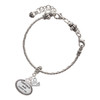 Silver Plated Keep Calm and Carry On - Silver Plated Twist Rope Bead Charm Dangle with Mini Year 2025 on a large hole bead bracelet Jewelry Ideas and Examples