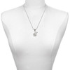 Silver Plated I Love You to the Moon and Back - Silver Plated Twist Rope Bead Charm Dangle with Mini Year 2025 as a necklace pendant