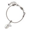 Silver Plated Bible Verse John 3:16 - Silver Plated Twist Rope Bead Charm Dangle with Mini Year 2025 on a large hole bead bracelet Jewelry Ideas and Examples