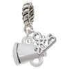 Silver Plated Mini Megaphone - Silver Plated Twist Rope Bead Charm Dangle with Mini Year 2025: Year to Remember Jewelry Gift - Celebrations