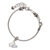 Silver Plated Mini Heart Lock - Silver Plated Twist Rope Bead Charm Dangle with Mini Year 2025 on a large hole bead bracelet Jewelry Ideas and Examples