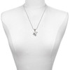 Silver Plated Large Mother of the Groom Heart - Silver Plated Twist Rope Bead Charm Dangle with Mini Year 2025 as a necklace pendant