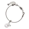 Silver Plated Hummingbird Disc - Silver Plated Twist Rope Bead Charm Dangle with Mini Year 2025 on a large hole bead bracelet Jewelry Ideas and Examples
