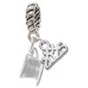 Tea Cup - Silver Plated Twist Rope Bead Charm Dangle with Mini Year 2025: Year to Remember Jewelry Gift - Celebrations