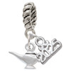 Silver Plated Aladdin's Lamp - Silver Plated Twist Rope Bead Charm Dangle with Mini Year 2025: Year to Remember Jewelry Gift - Celebrations