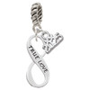 True Love Infinity Sign - Silver Plated Twist Rope Bead Charm Dangle with Mini Year 2025: Year to Remember Jewelry Gift - Celebrations