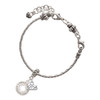 Silver Plated I would be lost without you - Silver Plated Twist Rope Bead Charm Dangle with Mini Year 2025 on a large hole bead bracelet Jewelry Ideas and Examples