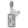 Silver Plated Shut Up Legs - Silver Plated Twist Rope Bead Charm Dangle with Mini Year 2025: Year to Remember Jewelry Gift - Celebrations