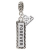 Silver Plated Forever - Silver Plated Twist Rope Bead Charm Dangle with Mini Year 2025: Year to Remember Jewelry Gift - Celebrations
