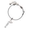 Believe Faith Prayer Hope Bar - Silver Plated Twist Rope Bead Charm Dangle with Mini Year 2025 on a large hole bead bracelet Jewelry Ideas and Examples