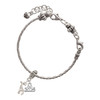 Silver Plated Mini Giraffe - Silver Plated Twist Rope Bead Charm Dangle with Mini Year 2025 on a large hole bead bracelet Jewelry Ideas and Examples