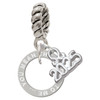 You Mean The World To Me Infinity Ring - Silver Plated Twist Rope Bead Charm Dangle with Mini Year 2025: Year to Remember Jewelry Gift - Celebrations