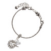 Silver Plated Birds Nest with Imitation Pearl Eggs - Silver Plated Twist Rope Bead Charm Dangle with Mini Year 2025 on a large hole bead bracelet Jewelry Ideas and Examples