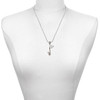 Silver Plated Saxophone - Silver Plated Twist Rope Bead Charm Dangle with Mini Year 2025 as a necklace pendant