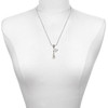 Silver Plated Guitar - Silver Plated Twist Rope Bead Charm Dangle with Mini Year 2025 as a necklace pendant