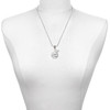 Domed Real Heroes Teach - Silver Plated Twist Rope Bead Charm Dangle with Mini Year 2025 as a necklace pendant