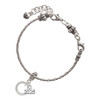Silver Plated Granddaughter Eternity Ring - Silver Plated Twist Rope Bead Charm Dangle with Mini Year 2025 on a large hole bead bracelet Jewelry Ideas and Examples