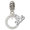 Silver Plated Daughter Eternity Ring - Silver Plated Twist Rope Bead Charm Dangle with Mini Year 2025: Year to Remember Jewelry Gift - Celebrations