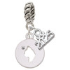 Silver Plated Cat Head Silhouette - Silver Plated Twist Rope Bead Charm Dangle with Mini Year 2025: Year to Remember Jewelry Gift - Celebrations