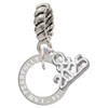 Silver Plated Psalm 139:14 Eternity Ring - Silver Plated Twist Rope Bead Charm Dangle with Mini Year 2025: Year to Remember Jewelry Gift - Celebrations
