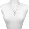 Silver Plated Domed Psalm 23:1 - Silver Plated Twist Rope Bead Charm Dangle with Mini Year 2025 as a necklace pendant