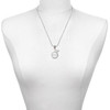 Silver Plated Domed Psalm 139:14 - Silver Plated Twist Rope Bead Charm Dangle with Mini Year 2025 as a necklace pendant