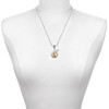 Silver Plated Domed Music - Harp - Silver Plated Twist Rope Bead Charm Dangle with Mini Year 2025 as a necklace pendant