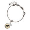 Silver Plated Domed Music - Piano - Silver Plated Twist Rope Bead Charm Dangle with Mini Year 2025 on a large hole bead bracelet Jewelry Ideas and Examples