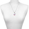 Silver Plated Domed Multi Color CMA - Silver Plated Twist Rope Bead Charm Dangle with Mini Year 2025 as a necklace pendant