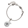Silver Plated Domed Black DNP - Silver Plated Twist Rope Bead Charm Dangle with Mini Year 2025 on a large hole bead bracelet Jewelry Ideas and Examples