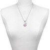 Silver Plated Domed Multi Color DScPT - Silver Plated Twist Rope Bead Charm Dangle with Mini Year 2025 as a necklace pendant