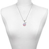 Silver Plated Domed Multi Color EMT - Silver Plated Twist Rope Bead Charm Dangle with Mini Year 2025 as a necklace pendant
