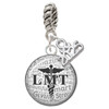 Silver Plated Domed Black LMT - Silver Plated Twist Rope Bead Charm Dangle with Mini Year 2025: Year to Remember Jewelry Gift - Celebrations