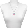 Silver Plated Domed Multi Color LVT - Silver Plated Twist Rope Bead Charm Dangle with Mini Year 2025 as a necklace pendant