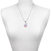 Silver Plated Domed Multi Color RDA - Silver Plated Twist Rope Bead Charm Dangle with Mini Year 2025 as a necklace pendant